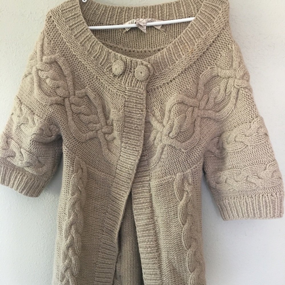 Lela Rose 100% cashmere hand knit long sweater